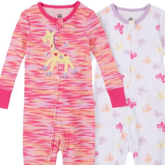 Kids Headquarters Other - Kids Headquarters Kids' 2-pack Cotton Sleepers, Giraffe NWT